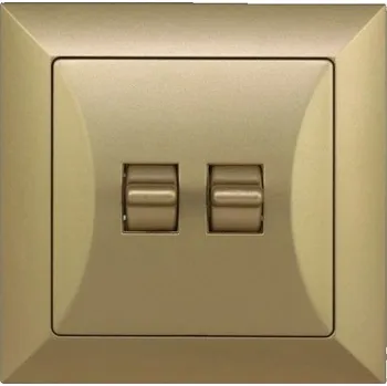 Stavebniny Páčkový žaluziový vypínač kompletní vypínač - zlatá