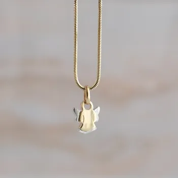 Přívěsek Lillian Vassago Přívěsek andílek v kombinovaném zlatě LLV36-GP006