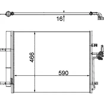Výparník klimatizace Kondenzátor, klimatizace MAHLE AC 500 000P