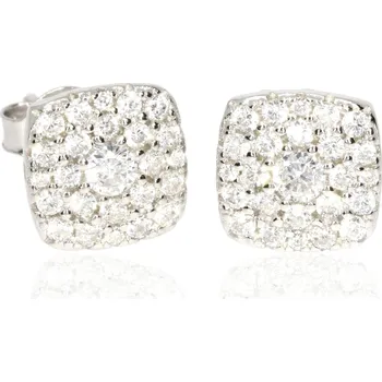 Náušnice Zlatnictví Helios Stříbrné náušnice čtverce