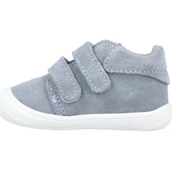 Capáčky Jonap kožené capáčky KID velcro světle šedá Velikost: 22