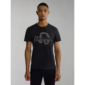 Pánské oblečení Pánské tričko Napapijri Napapijri černá 2497737