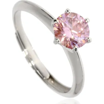 Prsten Zlatnictví Helios Stříbrný prsten s Moissanitem