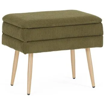 Taburet BIZZOTTO OLGA zelená podnožka/taburet s úložným prostorem 0721885