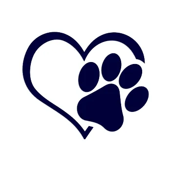 Samolepící bloček Samolepka na auto s kočičí tlapkou a srdcem - černá, bílá Barva: černá (na světlé auto)