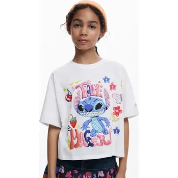 Chlapecké tričko Dětské bavlněné tričko Desigual 25WGTK15 bílá 00X, vel. 164