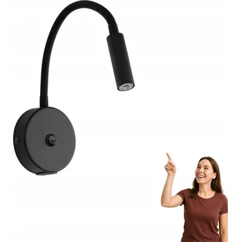 Nástěnné svítidlo TK-Lighting LAGOS BLACK ČERNÁ nástěnná lampa s USB