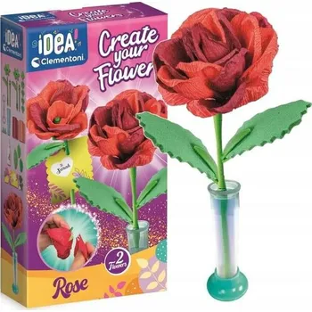 kreativní sada CLEMENTONI IDEA MINI TOVÁRNA NA KVĚTINY Růže, vytvoř si 2 krásné růže