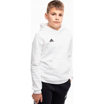 Chlapecká mikina Adidas dětská mikina bavlna bílá, velikost 128