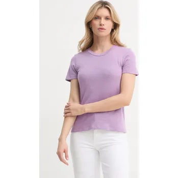 Bavlněné tričko American Vintage SON28GE25 fialová 40X, vel. L