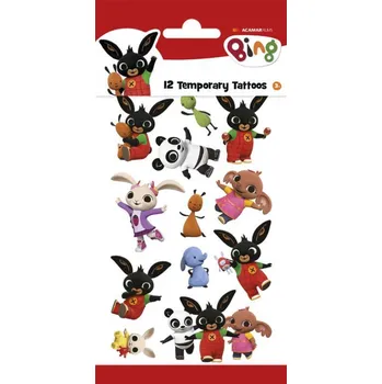 Dřevěná hračka Dětské tetovací obtisky Bing, 20x10 cm, 1 arch