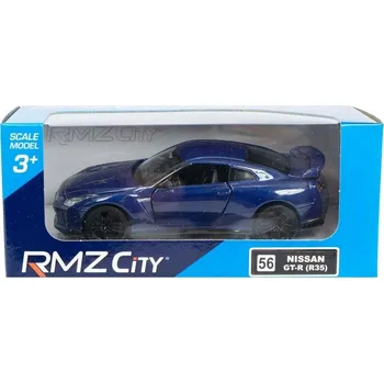 autíčko NISSAN GT-R R35 KOVOVÝ MODEL 1:32/39 RMZ MODRÁ