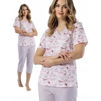 Dámské pyžamo Leveza dámské pyžamo bavlna růžové, velikost M