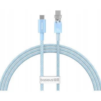 Datový kabel Kabel Baseus 100W USB-C - USB-C s čidlem teploty 1m - modrý
