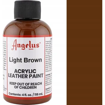 Přípravek pro údržbu obuvi Barva na kůži ANGELUS 118ml pro customizaci, renovaci obuvi - 021 SVĚTLE HNĚDÁ