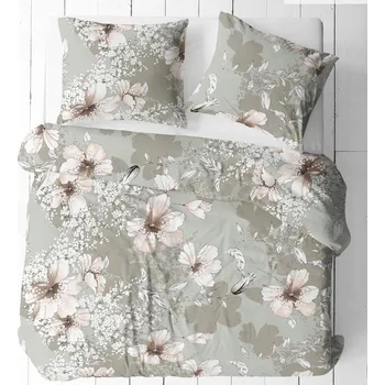 Povlečení Povlečení Flanel 160x200 Květiny velké meruňkové