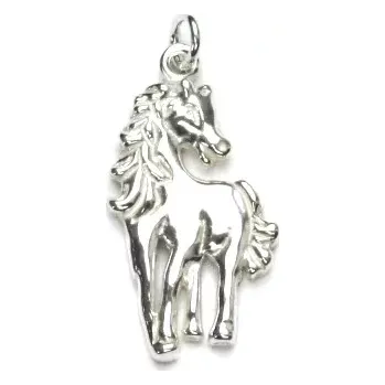 Přívěsek Zlatý přívěsek kůň, bílé i žluté zlato ,- P 366 (Zlatý koník)