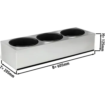 G.Gastro Nerezový stojan pro dávkovač omáčky - 3x 4,5L