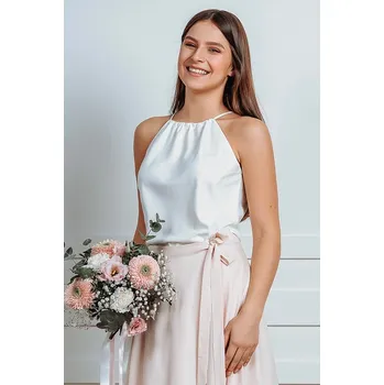 Dámské tričko MiaBella Top s vázaním za krk - výběr barev Barva: Požadovanou barvu uveďte v poznámce objednávky, Velikost: 40