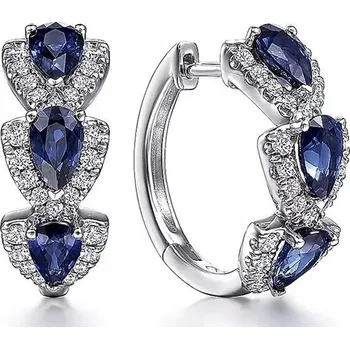 Náušnice Náušnice safírové Náušnice s kubickou zirkonií