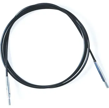 Jehlice Výměnné lanko KnitPro Swivel 360° 120 cm černá a stříbrná