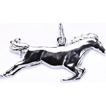 Přívěsek Zlatý přívěsek kůň v běhu , bílé i žluté zlato - P 59 (Zlatá kůň v běhu)