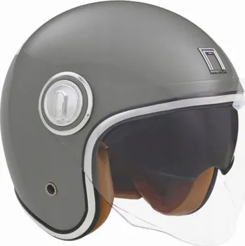 Helma na motorku Nox Prémiová otevřená helma Jet Heritage Solid Titan M