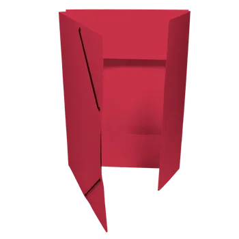 Hit Odkládací mapy prešpánové s gumou s chlopněmi - červená 30203