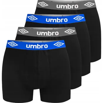 Pánské spodní prádlo UMBRO Pánské boxerky 4 kusy BM560 Černé Bavlněné Velikost XL