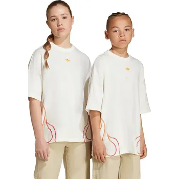 Dětské bavlněné tričko adidas Originals JY2743 béžová 01X, vel. 128