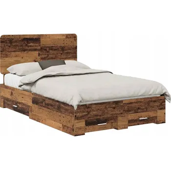 Postel Rámeček postele Staré dřevo 120 x 190 cm Materiál na bázi dřeva