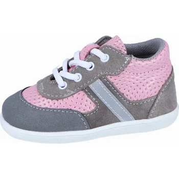 Dívčí obuv Jonap kožené boty 051M light šedá růžová lesk Velikost: 22