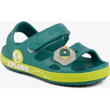Dívčí sandály Sandálky Coqui YOGI Jungle Green/Citrus + Amulet Velikost: 25/26
