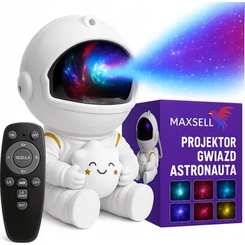 Dětské svítidlo Projektor noční oblohy astronaut noční lampa pro děti vesmír pilot projektor