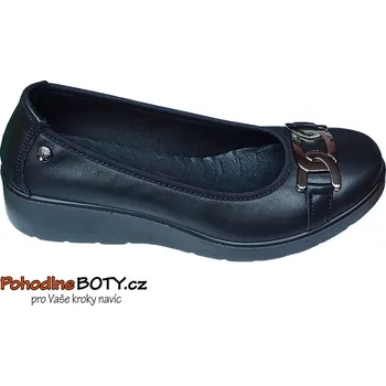 Dámské baleríny Dámské elegantní baleríny na klínku široké černé Imac