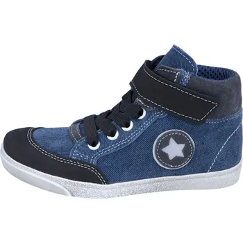 Dívčí obuv Jonap kožené boty 028 SV modrá riflová Velikost: 34