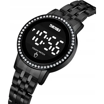 Hodinky Dámské elektronické hodinky SKMEI s datem, černé LED