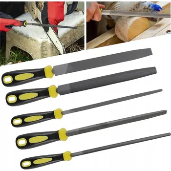 SADA 5 PILNÍKŮ SADA ZÁMEČNICKÝCH PILNÍKŮ NA KOV HRUBÝ PLOCHÝ KULATÝ 200mm