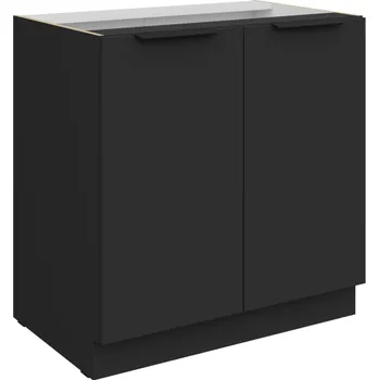 Kuchyňská skříňka 80 D 2F BB, Spodní kuchyňská skříňka Aria černá/černá