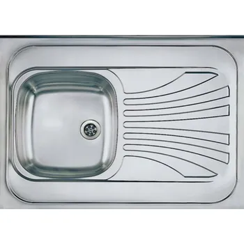 Granitový dřez Jednokomorový dřez Alveus Primal ocel stříbrný