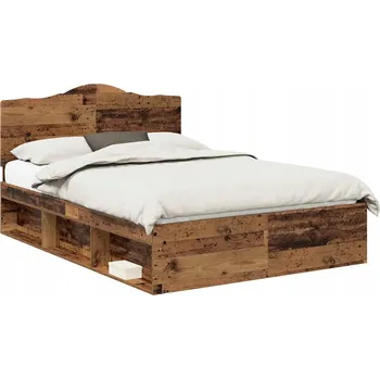 Postel Rámeček postele Staré dřevo 140 x 190 cm Masivní borovicové dřevo