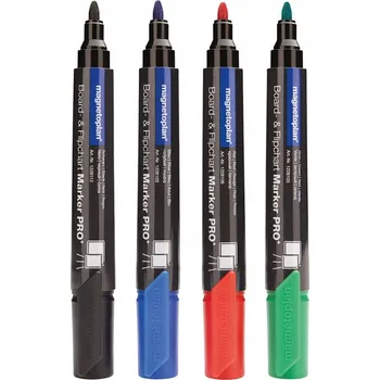 Fixy Magnetoplan s mazacími pery + flipchart 4 barvy
