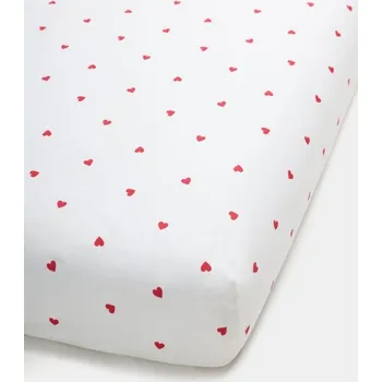 Prostěradlo Sinsay - Bavlněné prostěradlo s gumou se srdíčky - vícebarevná - 412GS-MLC - 412GS-MLC-ONE