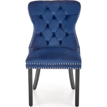 Jídelní židle Dřevěná jídelní židle Halmar MIYA černá / tap: námořnická (1p=2szt)