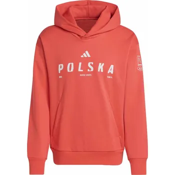 Pánská mikina Pánská Mikina ADIDAS POC GFX HOODYM JX1150 – Červená M