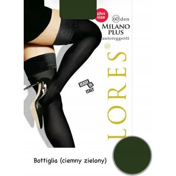 Dámské punčochy Samodržící punčochy LORES MILANO 60 DEN – Nero, vel. 7/8 Elegance a pohodlí