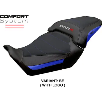 Moto sedlo TPZ Italia Potah sedla Honda CBR 650 R (24-25) model Mali Comfort potah sedla: s logem BE (blue)