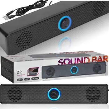 BLUETOOTH SOUNDBAR REPRODUKTOR HERNÍ POČÍTAČOVÉ RGB LED USB