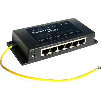 Patch panel POE-PAN6-GB Gigabitový stíněný 6-portový POE panel