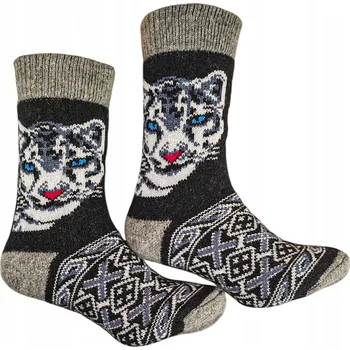 Pánské ponožky PONOŽKY VLNĚNÉ TEPLÉ SILNÉ NEKOUSAVÉ 38-42 TYGR